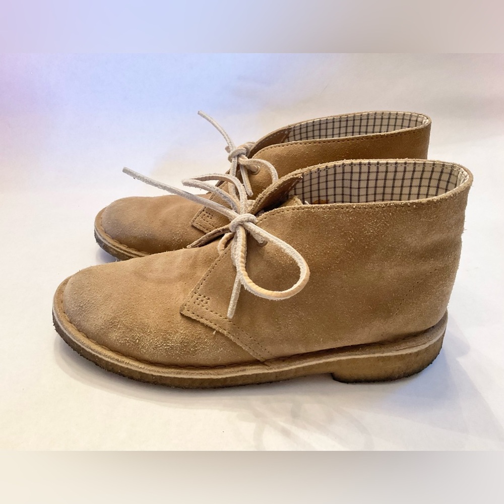 Clarks Tan Ankle Boots with Crepe Sole
